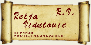 Relja Vidulović vizit kartica